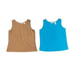 Drapers & Damons Bundle Tank Sleeveless Top Blouse Size Medium Career Office